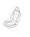 2004 Jeep Liberty Seat Cushion Diagram - 5093974AA