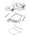 1999 Chrysler LHS Door Moldings Diagram - 4780505AK
