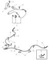 2005 Chrysler Sebring Parking Brake Cable Diagram - MR449514