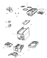 Dodge Grand Caravan Center Console Base Diagram - 1JC901DVAA