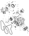 Jeep Liberty A/C Compressor Diagram - 55037467AC