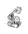 2010 Dodge Grand Caravan Water Pump Pulley Diagram - 4593664AB