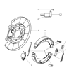 2004 Jeep Grand Cherokee Parking Brake Shoe Diagram - BHKP7306
