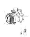 Jeep A/C Compressor Diagram - 68021637AG