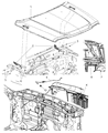 2011 Dodge Nitro Hood Latch Diagram - 4589826AA