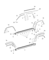 2017 Jeep Grand Cherokee Door Moldings Diagram - 68278634AB