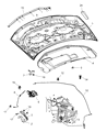 2008 Chrysler Sebring Hood Diagram - 5074530AD