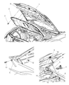 Dodge Magnum Hood Hinge Diagram - 5065265AB