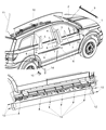 2017 Dodge Journey Door Moldings Diagram - 5076858AJ