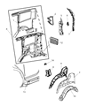 2007 Dodge Nitro Wheelhouse Diagram - 55157174AC