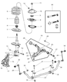 Dodge Caravan Coil Spring Insulator Diagram - 4743043AB