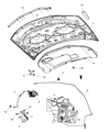 Chrysler Sebring Hood Latch Diagram - 4389642AC