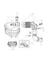 Jeep Wrangler Air Filter Box Diagram - 4721130AH