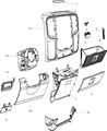 2021 Ram 1500 Classic Steering Column Cover Diagram - 1WQ361X9AG