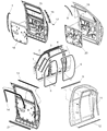 Dodge Ram 3500 Door Seal Diagram - 55277030AB
