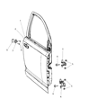 Dodge Journey Door Hinge Diagram - 55360918AI