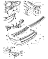 Chrysler Aspen Bumper Diagram - 68002935AA