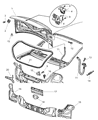 Dodge Neon Trunk Lid Latch Diagram - 5008640AC