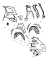 Dodge Durango Wheelhouse Diagram - 68369750AC