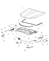Chrysler 200 Hood Hinge Diagram - 68143719AA