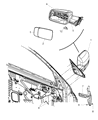 2016 Ram 3500 Car Mirror Diagram - 68285867AB
