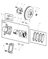 2002 Jeep Liberty Brake Caliper Bracket Diagram - 5019986AA