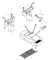 1999 Chrysler Sebring Sun Visor Diagram - MR366837