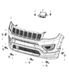 Jeep Compass Parking Assist Distance Sensor Diagram - 5UT06TZZAA