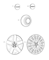 2017 Dodge Durango Wheel Cover Diagram - 1SK35DX8AA