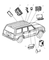 Jeep Cherokee Air Bag Control Module Diagram - 56007323AE