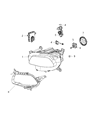 Jeep Cherokee Headlight Diagram - 68206663AE
