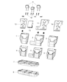 Jeep Renegade Seat Cover Diagram - 5ZD62PS4AA