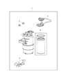 Ram Fuel Water Separator Filter Diagram - 68197368AE