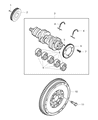 Jeep Compass Crankshaft Thrust Washer Set Diagram - 68151098AA