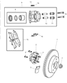 2002 Chrysler 300M Brake Pad Diagram - V1018596AB