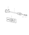Chrysler CV Boot Diagram - 5016941AA
