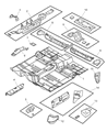 Chrysler Sebring Front Cross-Member Diagram - 4878899AC