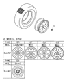 Dodge Stratus Spare Wheel Diagram - MR594981