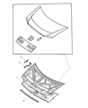 Chrysler Voyager Hood Hinge Diagram - 4716451AB