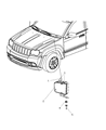 Jeep Commander ABS Control Module Diagram - 68037915AB