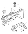Jeep Wrangler Fender Diagram - 5003951AC