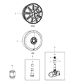Chrysler PT Cruiser Spare Wheel Diagram - ZK05PAKAB