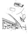 2014 Ram 2500 Car Mirror Diagram - 68142667AG