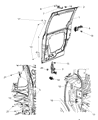 Ram C/V Door Hinge Diagram - 5020673AE
