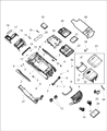 Ram Center Console Base Diagram - 6WX73RN8AA
