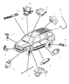 Dodge Durango Yaw Sensor Diagram - 56053050AA
