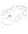 Dodge Nitro Windshield Diagram - 68003957AA