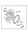 Dodge Parking Brake Shoe Diagram - BHKP7329