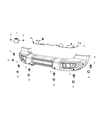 Jeep Gladiator Parking Assist Distance Sensor Diagram - 4672768AC