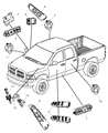 Dodge Ram 2500 Door Lock Switch Diagram - 56049804AB